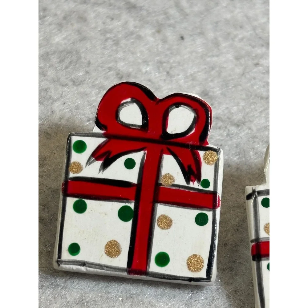 #1. Christmas Gift Box Earrings